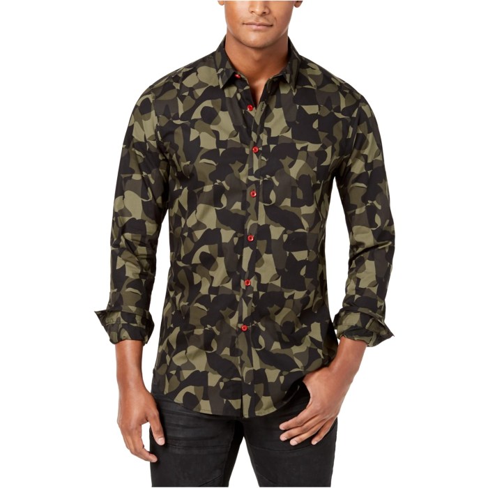 Camouflage dress shirt men