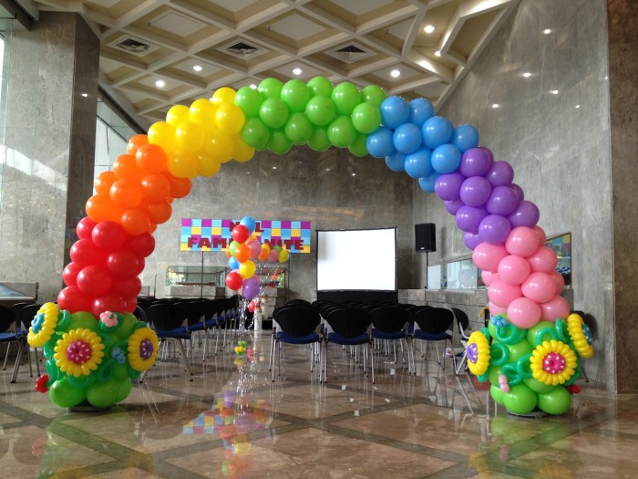 How to make rainbow balloon decoration