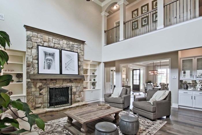 How to decorate two story family room