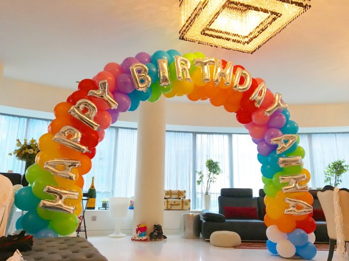 How to make rainbow balloon decoration