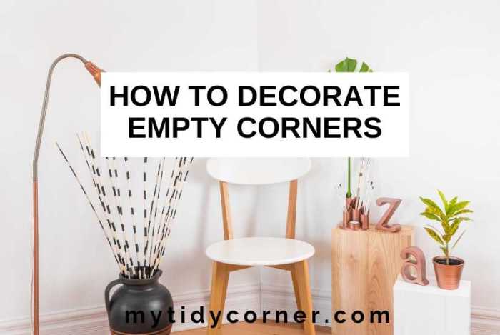 How to decorate corners of a room