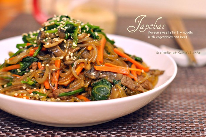 How to cook japchae korean style