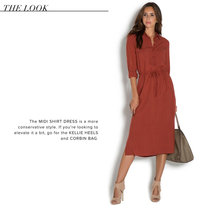 Midi shirt dress women