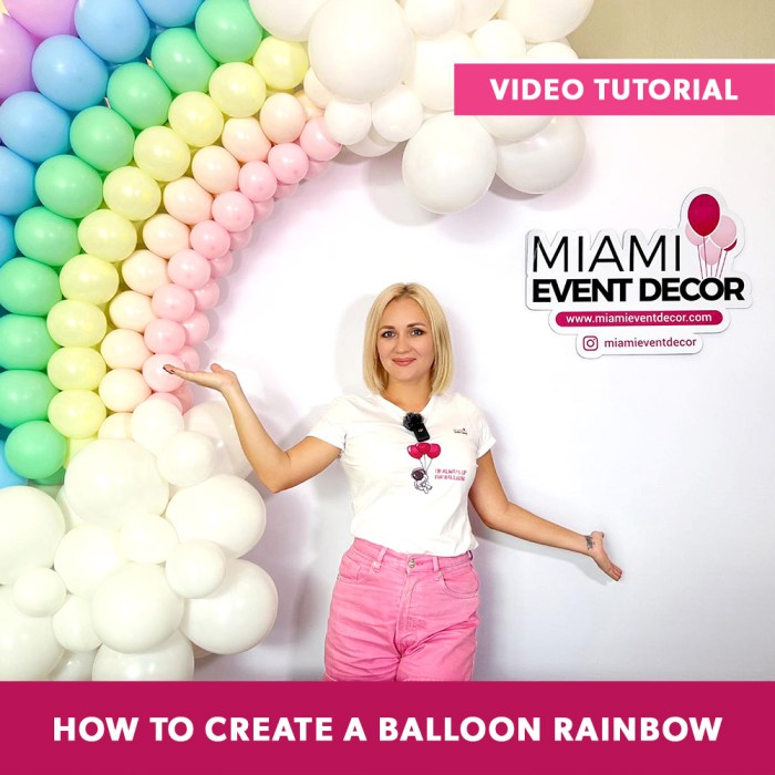 How to make rainbow balloon decoration