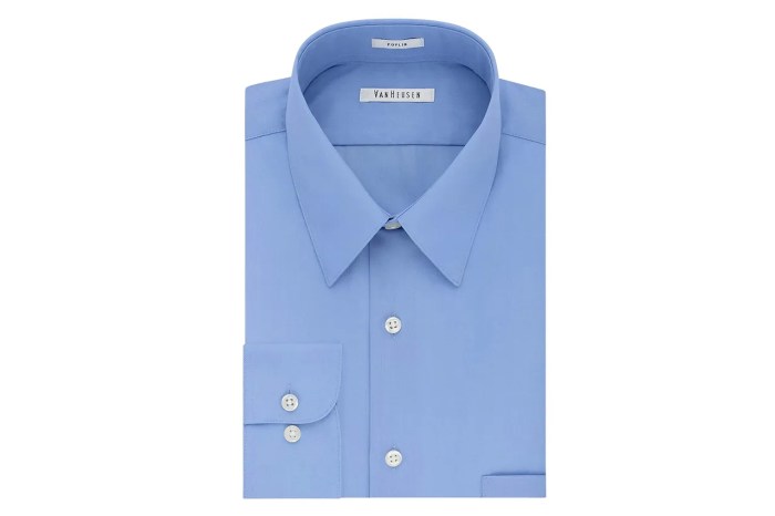 Men's white and blue dress shirt