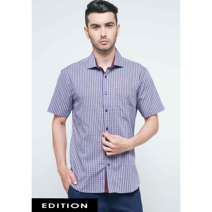 Printed shirt blue men modone clothing