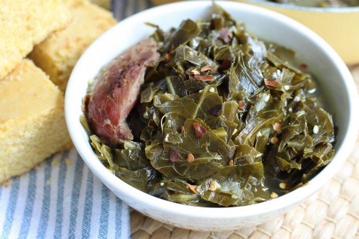 How to cook bagged collard greens southern style