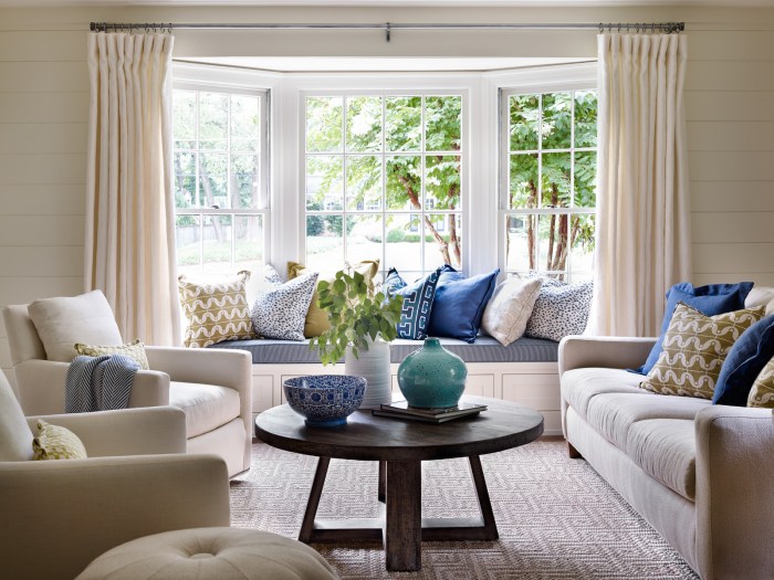 How to decorate a bay window nook