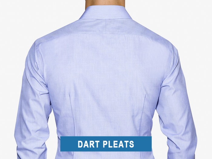 Mens dress shirt darts