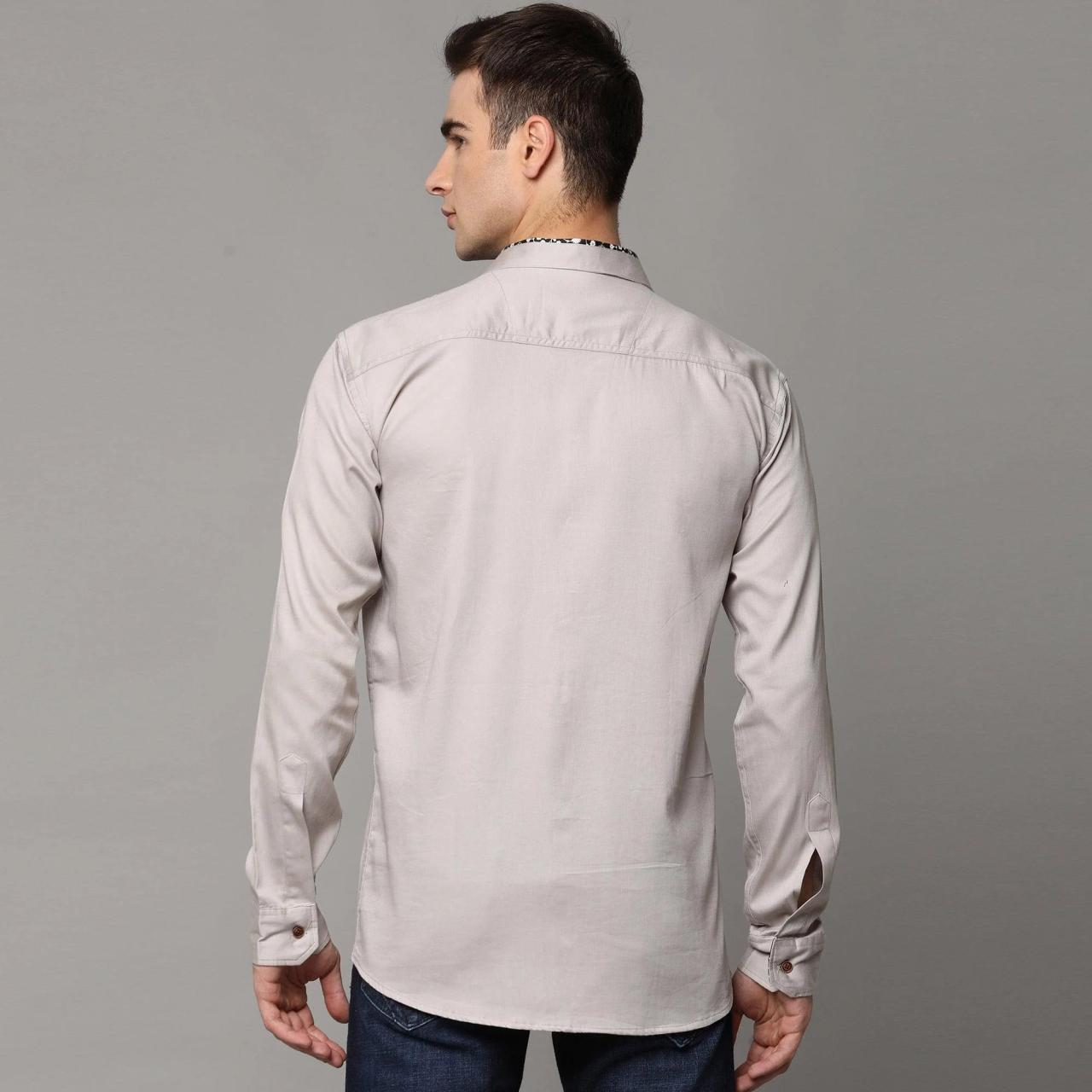 Light grey dress shirt mens