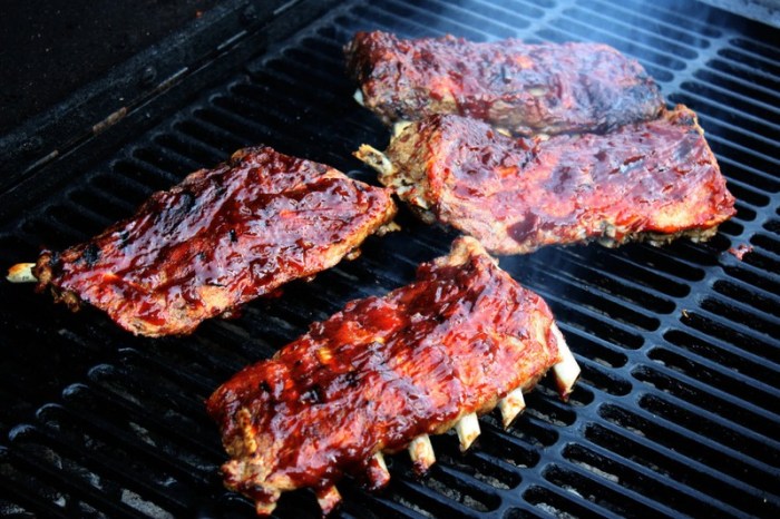 Ribs barbecue sticky deliciously