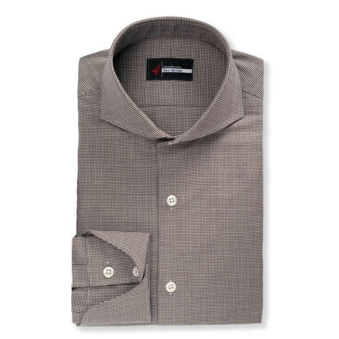 Mens black houndstooth dress shirt